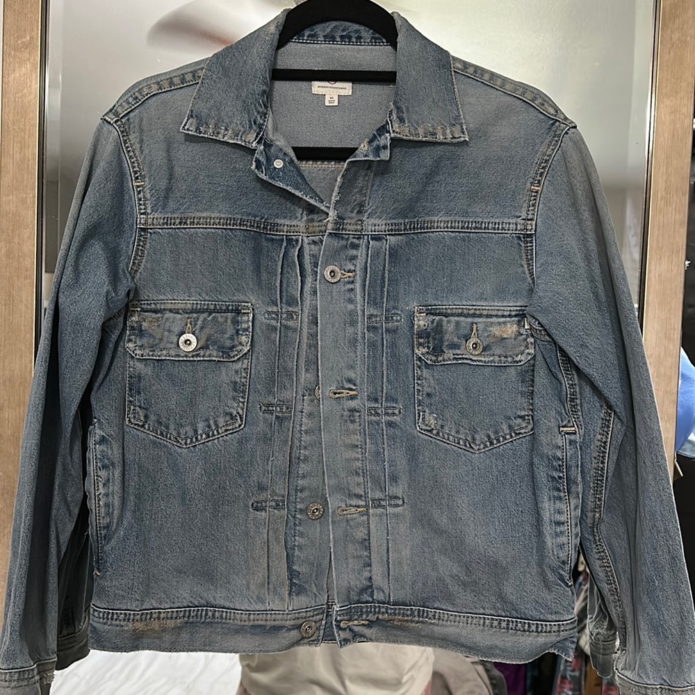 AG Jean Jacket with pockets and distressing